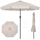 10 FT Scalloped Patio Umbrella with Push Button Tilt by LJGDeals