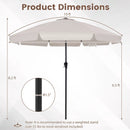 10 FT Scalloped Patio Umbrella with Push Button Tilt by LJGDeals