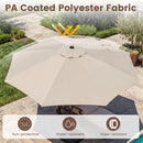 10 FT Scalloped Patio Umbrella with Push Button Tilt by LJGDeals