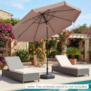 10 FT Scalloped Patio Umbrella with Push Button Tilt by LJGDeals