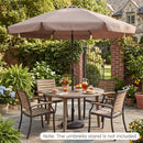 10 FT Scalloped Patio Umbrella with Push Button Tilt by LJGDeals