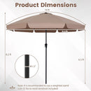 10 FT Scalloped Patio Umbrella with Push Button Tilt by LJGDeals