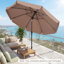 10 FT Scalloped Patio Umbrella with Push Button Tilt by LJGDeals