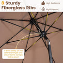 10 FT Scalloped Patio Umbrella with Push Button Tilt by LJGDeals