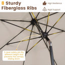10 FT Scalloped Patio Umbrella with Push Button Tilt by LJGDeals