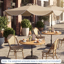 10 FT Scalloped Solar Patio Umbrella with 24 LED Lights and Tilt Adjustment by LJGDeals