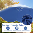 10 FT Scalloped Solar Patio Umbrella with 24 LED Lights and Tilt Adjustment by DirectDeals