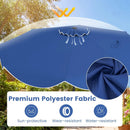 10 FT Scalloped Solar Patio Umbrella with 24 LED Lights and Tilt Adjustment by LJGDeals