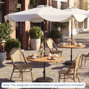 10 FT Scalloped Solar Patio Umbrella with 24 LED Lights and Tilt Adjustment by LJGDeals