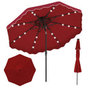 10 FT Solar LED Patio Umbrella for Deck and Pool by DirectDeals