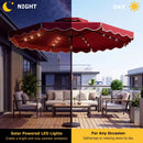 10 FT Solar LED Patio Umbrella for Deck and Pool by LJGDeals