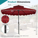 10 FT Solar LED Patio Umbrella for Deck and Pool by DirectDeals