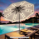 10 FT Solar LED Patio Umbrella for Deck and Pool by DirectDeals