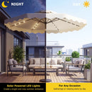 10 FT Solar LED Patio Umbrella for Deck and Pool by DirectDeals