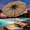 10 FT Solar LED Patio Umbrella for Deck and Pool by LJGDeals