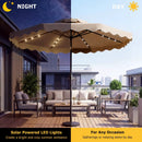 10 FT Solar LED Patio Umbrella for Deck and Pool by DirectDeals