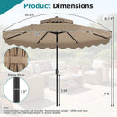 10 FT Solar LED Patio Umbrella for Deck and Pool by LJGDeals
