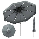 10 FT Solar LED Patio Umbrella for Deck and Pool by LJGDeals