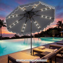 10 FT Solar LED Patio Umbrella for Deck and Pool by LJGDeals