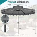 10 FT Solar LED Patio Umbrella for Deck and Pool by DirectDeals