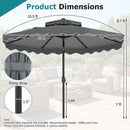 10 FT Solar LED Patio Umbrella for Deck and Pool by LJGDeals