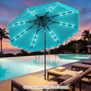 10 FT Solar LED Patio Umbrella for Deck and Pool by LJGDeals