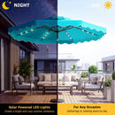 10 FT Solar LED Patio Umbrella for Deck and Pool by DirectDeals