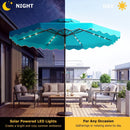10 FT Solar LED Patio Umbrella for Deck and Pool by LJGDeals