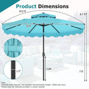 10 FT Solar LED Patio Umbrella for Deck and Pool by LJGDeals