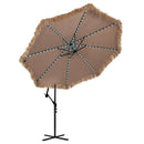 10 FT Solar Cantilever Umbrella with 96 LED Lights by LJGDeals
