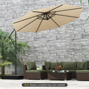 10 Feet Offset Hanging Umbrella with Base and Infinite Tilt by LJGDeals