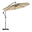 10 Feet Offset Hanging Umbrella with Base and Infinite Tilt by LJGDeals