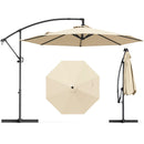 10 Feet Offset Hanging Umbrella with Base and Infinite Tilt by LJGDeals