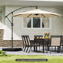 10 Feet Offset Hanging Umbrella with Base and Infinite Tilt by LJGDeals