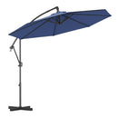 10 Feet Offset Hanging Umbrella with Base and Infinite Tilt by LJGDeals