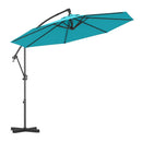10 Feet Offset Hanging Umbrella with Base and Infinite Tilt by LJGDeals