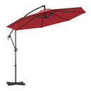 10 Feet Offset Hanging Umbrella with Base and Infinite Tilt by LJGDeals