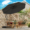 10 Feet Offset Hanging Umbrella with Base Patio Cantilever Umbrella with Tilt by LJGDeals