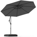 10 Feet Offset Hanging Umbrella with Base Patio Cantilever Umbrella with Tilt by LJGDeals