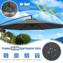 10 Feet Offset Hanging Umbrella with Base Patio Cantilever Umbrella with Tilt by LJGDeals