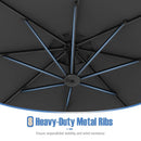 10 Feet Offset Hanging Umbrella with Base Patio Cantilever Umbrella with Tilt by LJGDeals