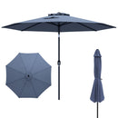 10 Feet Outdoor Patio Umbrella with Tilt Adjustment and Crank-Blue by DirectDeals