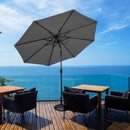 10 Feet Outdoor Patio umbrella with Bright Solar LED Lights-Dark Blue by LJGDeals