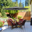 10 Feet Outdoor Patio umbrella with Bright Solar LED Lights-Dark Blue by LJGDeals