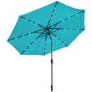 10 Feet Outdoor Patio Umbrella with Bright Solar LED Lights-Gray by DirectDeals