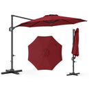 10 Feet Patio Cantilever Umbrella with Easy Tilt Adjustment by LJGDeals