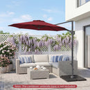 10 Feet Patio Cantilever Umbrella with Easy Tilt Adjustment by LJGDeals