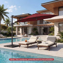 10 Feet Patio Cantilever Umbrella with Easy Tilt Adjustment by LJGDeals