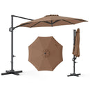 10 Feet Patio Cantilever Umbrella with Easy Tilt Adjustment by LJGDeals