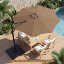 10 Feet Patio Cantilever Umbrella with Easy Tilt Adjustment by LJGDeals
